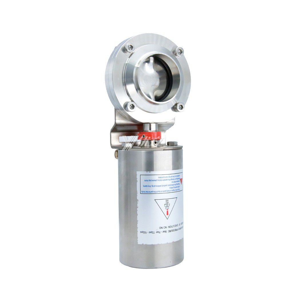 Stainless Steel Sanitary Pneumatic Air Operated Butterfly Valve