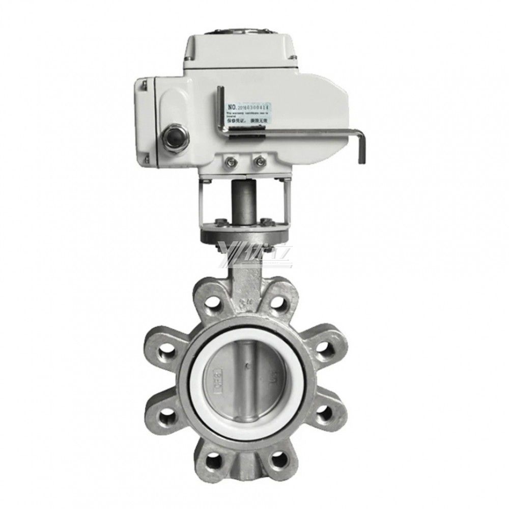 YOULI ANSI 150LB Stainless Steel 304 316 Cast Iron JIS 10K Pn16 Handwheel Motorized AC220V  Electric Lug Wafer Butterfly Valve
