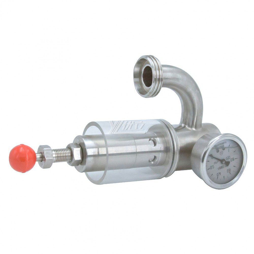 YOULI Hygienic Food Grade Sanitary Stainless Steel 304 316L Male Threaded Pressure Gauge Elbow Type Exhaust Valve Vent Valve