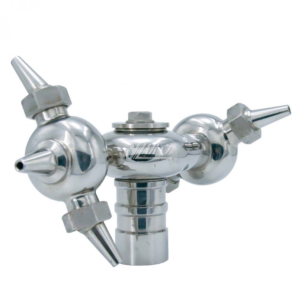 YOULI Food Grade Sanitary 360 Degree CIP Nozzle Tank Cleaning Stainless Steel 304 SS316L Threaded Rotary Cleaning Spray Ball