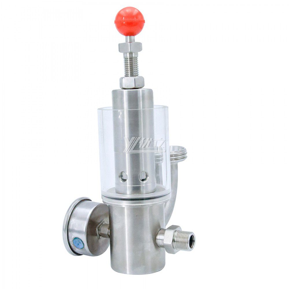 YOULI Hygienic Food Grade Sanitary Stainless Steel 304 316L Male Threaded Pressure Gauge Elbow Type Exhaust Valve Vent Valve