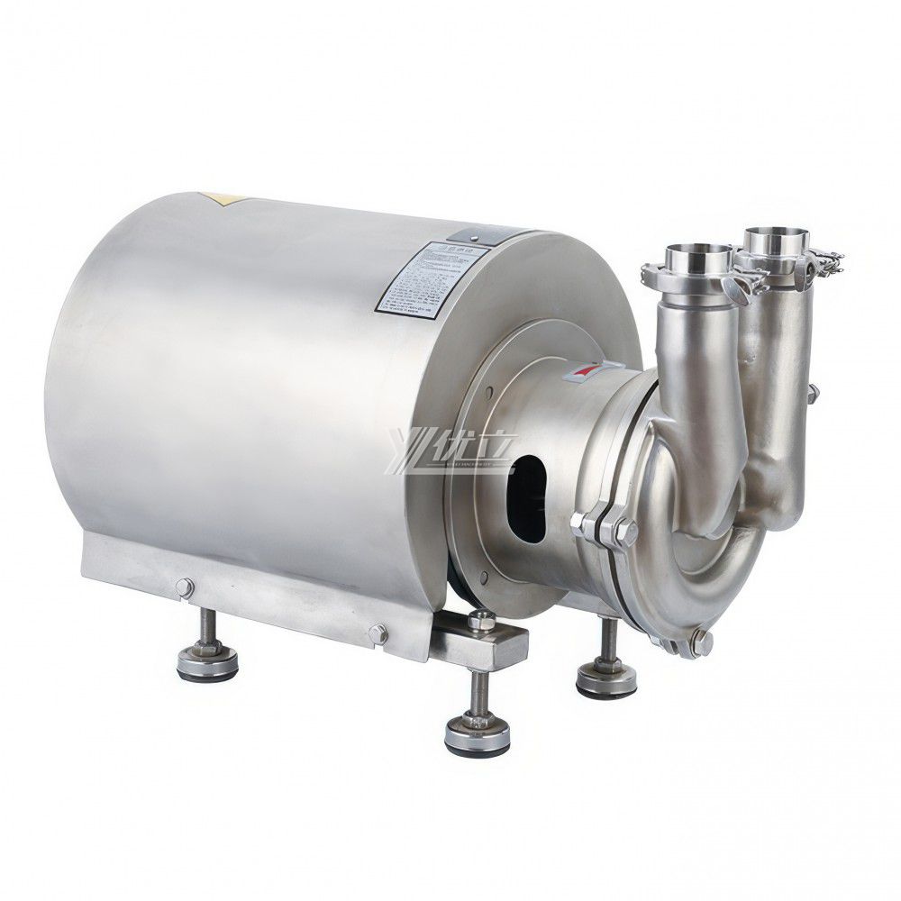 YOULI Hygienic Food Grade Stainless Steel 304 316L CIP Tri Clamp Double Head Sanitary  CIP-Self Priming Pump