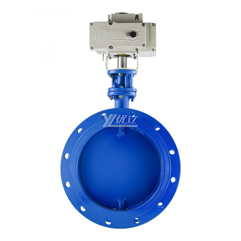 YOULI ANSI 150LB JIS 10K Pn16 Carbon Steel WCB High Temperature Motorized AC220V Electric Aeration Flanged Butterfly Valve