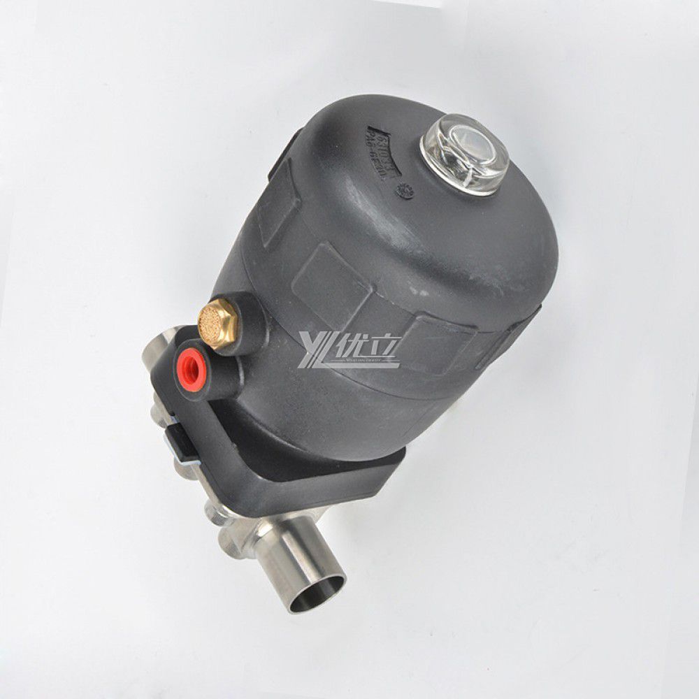 YOULI Premium Hygienic Food Grade Sanitary Stainless Steel 316L Biological Pneumatic Straight Butt Welded Diaphragm Valve