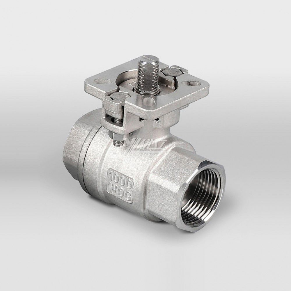 YOULI High temperature ISO 5211 mounting pad stainless steel NPT BSP 1000WOG 1.6mpa 304 316 manual 2 piece thread Ball Valve