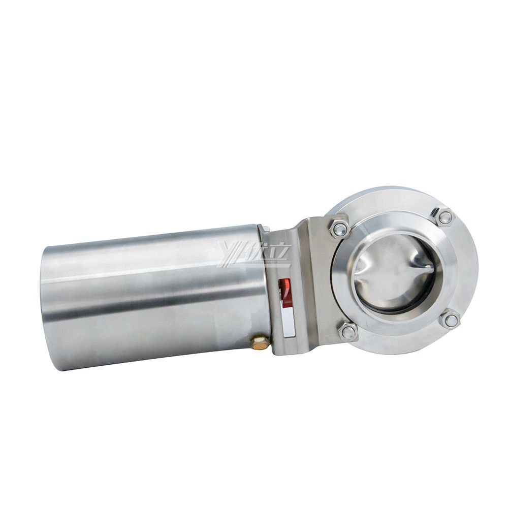 Stainless Steel Sanitary Pneumatic Air Operated Butterfly Valve