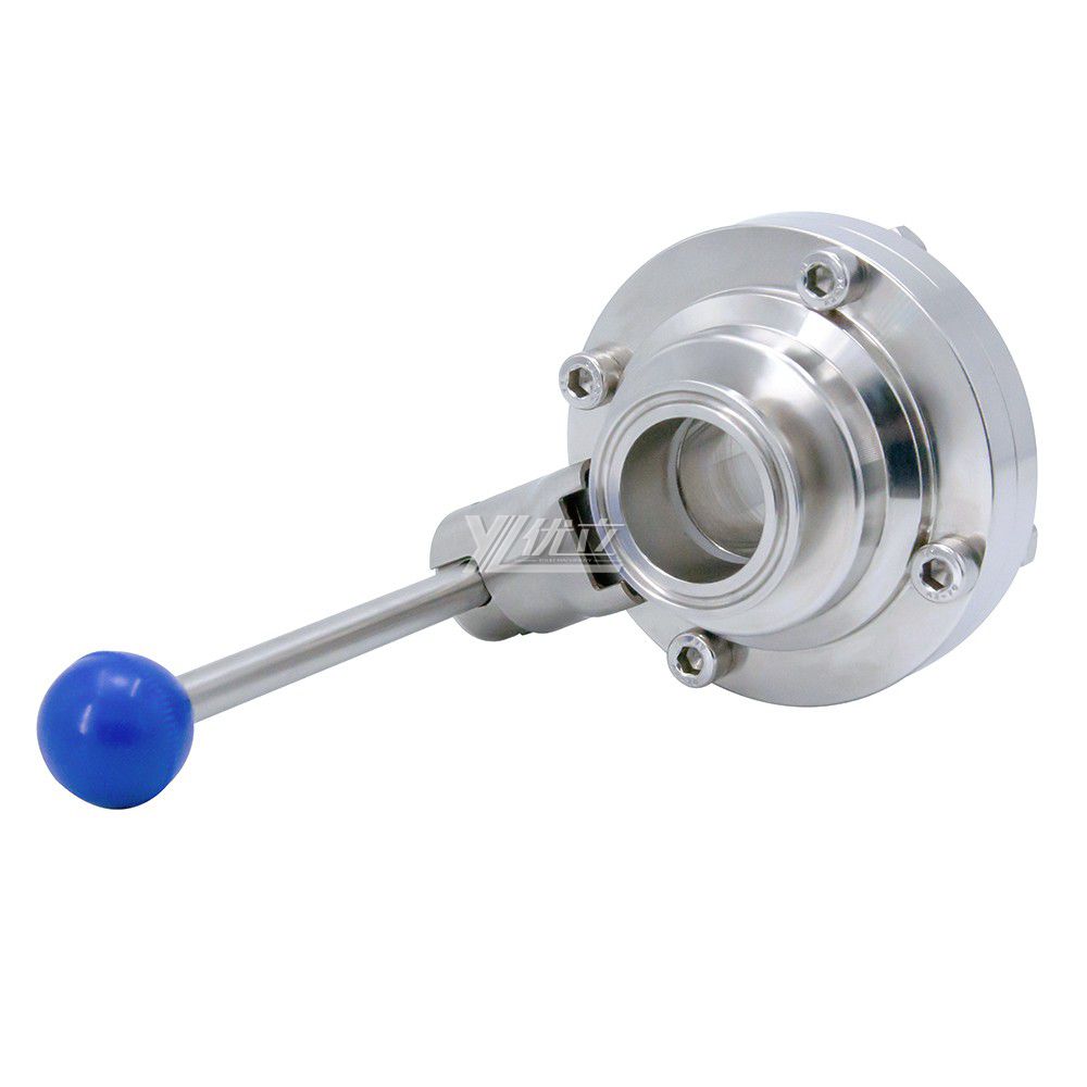 YOULI Hygienic Food Grade Sanitary Stainless Steel  304 316 Beverage Milk Drink Butterfly-Type Tri Clamped Ball Valve