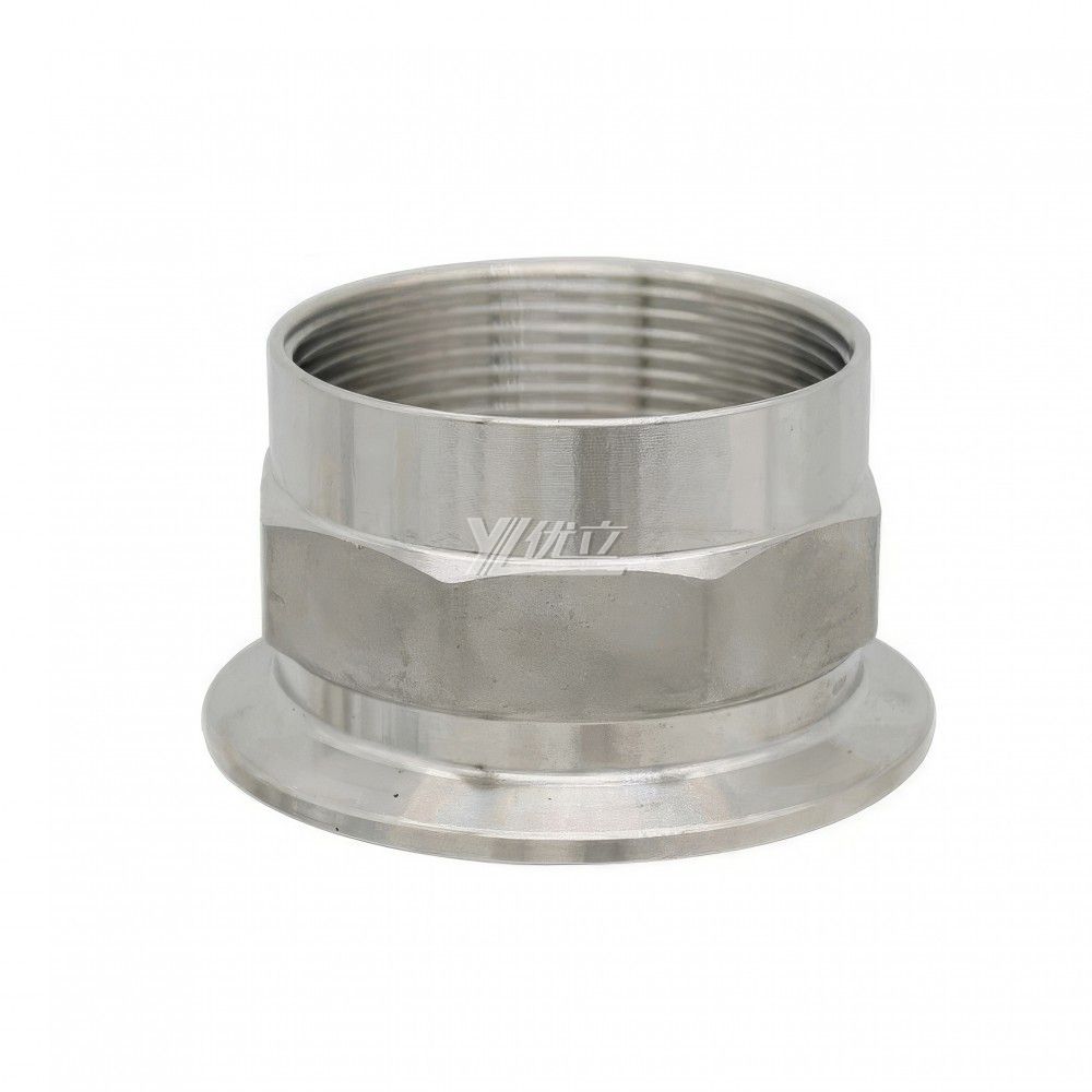 YOULI Stainless Steel 304 SS316L BSP NPT Pipe Fitting Hexagonal Female Thread Clamp Ferrule