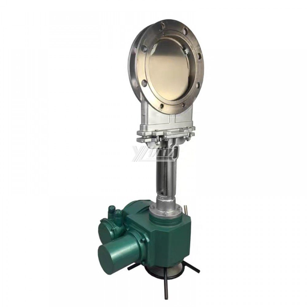 YOULI ANSI 150LB Stainless Steel 304 316 JIS 10K 1.6mpa WCB Motorized AC380V 4-20ma Electric Flange Knife Gate Valve