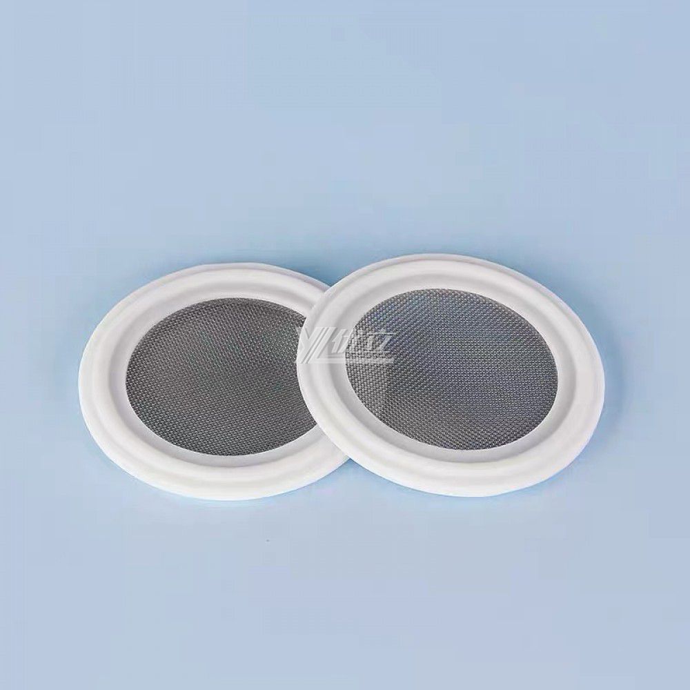 YOULI Hygienic Food Grade Customized White Pipe with Mesh Sanitary 10-150 Mesh PTFE Sealing Ring Rubber Tri Clamp Gasket