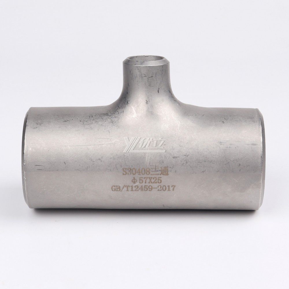 YOULI Industrial Shot Blasting Pickling Stainless Steel ANSI WCB 304 SS316L 3 Way Pipe Fitting Butt Welding Reducing Tee