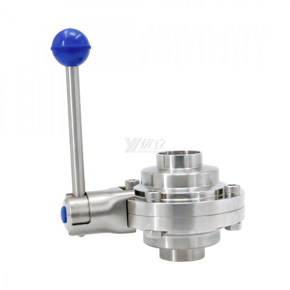 YOULI Hygienic Food Grade Sanitary Stainless Steel 304 316L Stainless Steel Sanitary Butterfly Type Welded Ball Valve