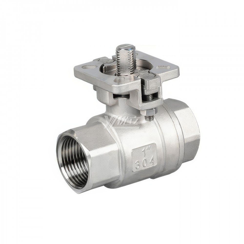 YOULI High temperature ISO 5211 mounting pad stainless steel NPT BSP 1000WOG 1.6mpa 304 316 manual 2 piece thread Ball Valve