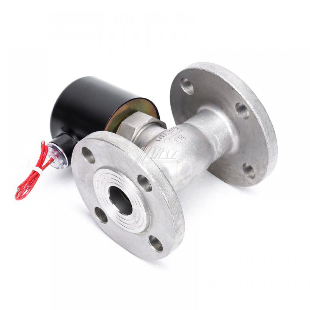 YOULI ZQDF Stainless Steel 304 316 Steam High Temperature AC220V DC24V Normal Close Gas Straight Flanged Solenoid Valve