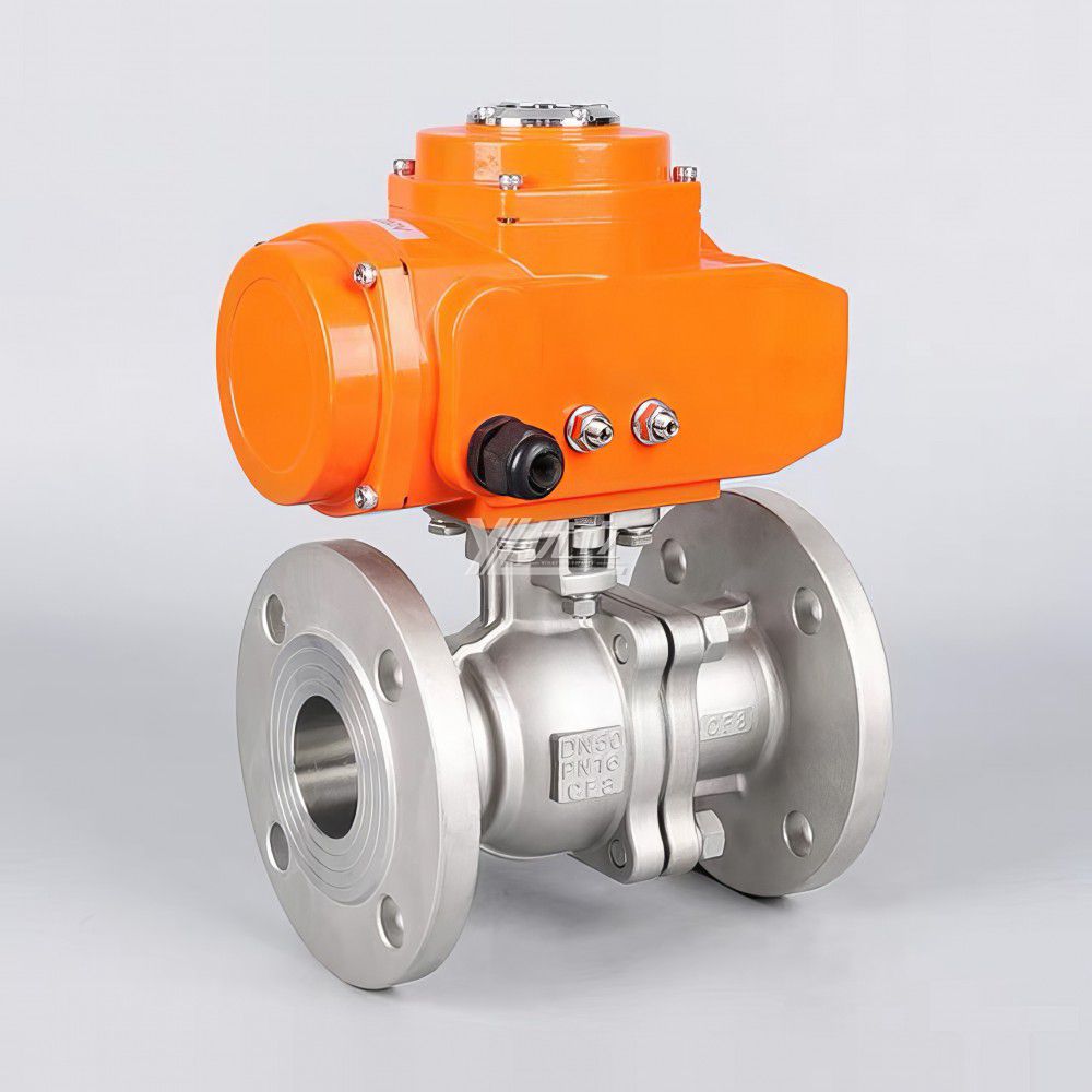 YOULI Stainless Steel ANSI 150LB 304 316 JIS 10K 1.6mpa High Temperature WCB Motorized AC220V On/off Electric Flanged Ball Valve