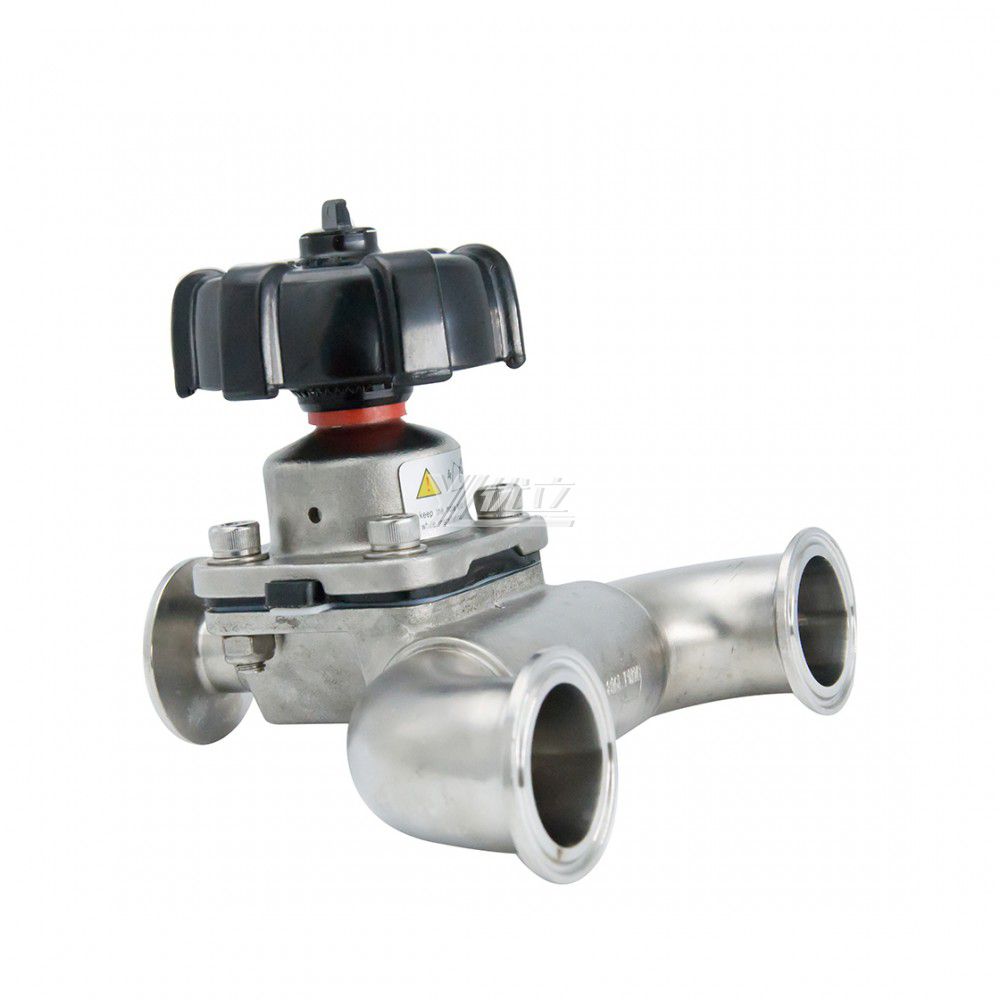 YOULI Biological Hygienic Food Grade Sanitary Stainless Steel 316L Medicine Manual U Type Tri Clamped Diaphragm Valve