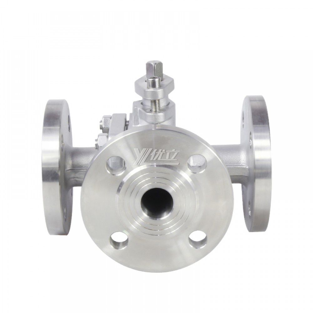 YOULI stainless steel ANSI 150LB 304 316 JIS 10K 16bar WCB 4 inch 6 inch manual Flanged three way Ball Valve
