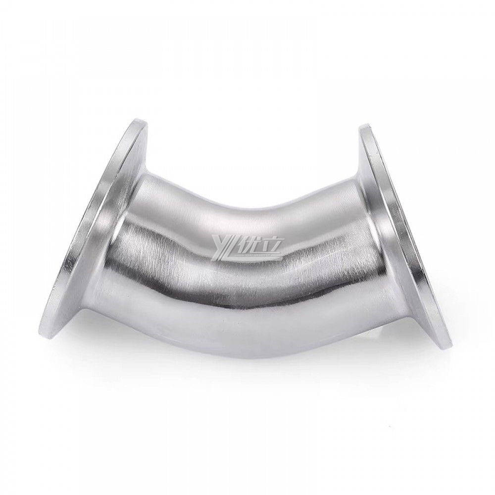 YOULI Hygienic Food Grade Sanitary Stainless Steel 304 SS316L 3A SMS DIN ISO Pipe Fitting 45 Degrees Clamped Elbow