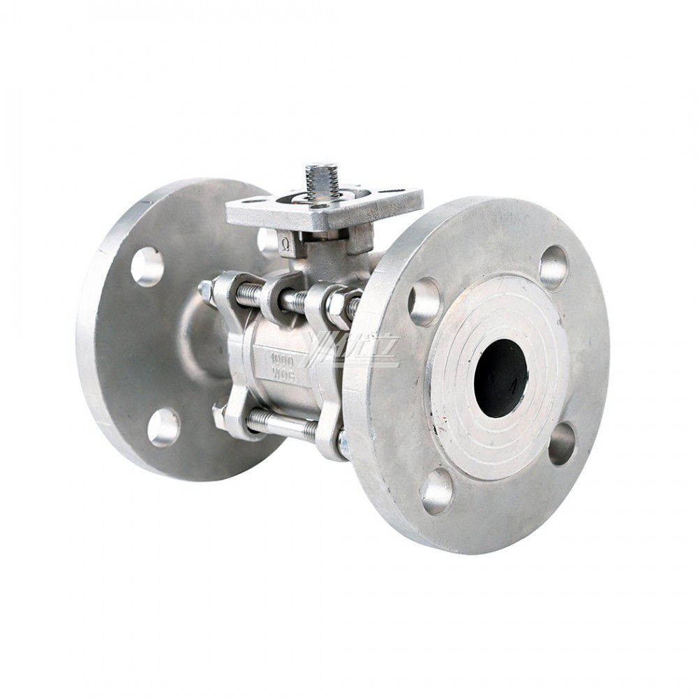 YOULI ISO 5211 Mounting Pad High Temperature ANSI150LB JIS10K PN16 Stainless Steel 304 316  WCB Manual 3PC Flanged Ball Valve