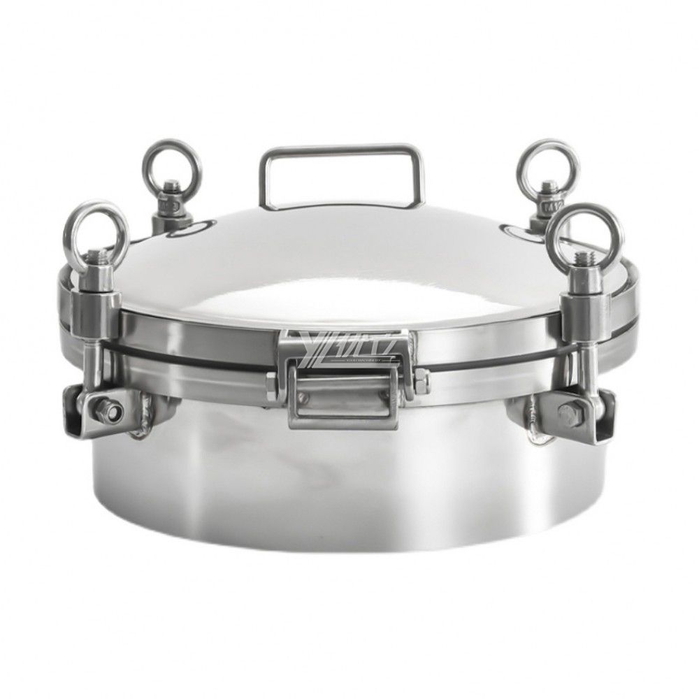 YOULI Hygienic Food Grade SS 304 316L Stainless Steel 0-6bar Cover Pressure Tanks Sanitary Round Outward Manhole Manway
