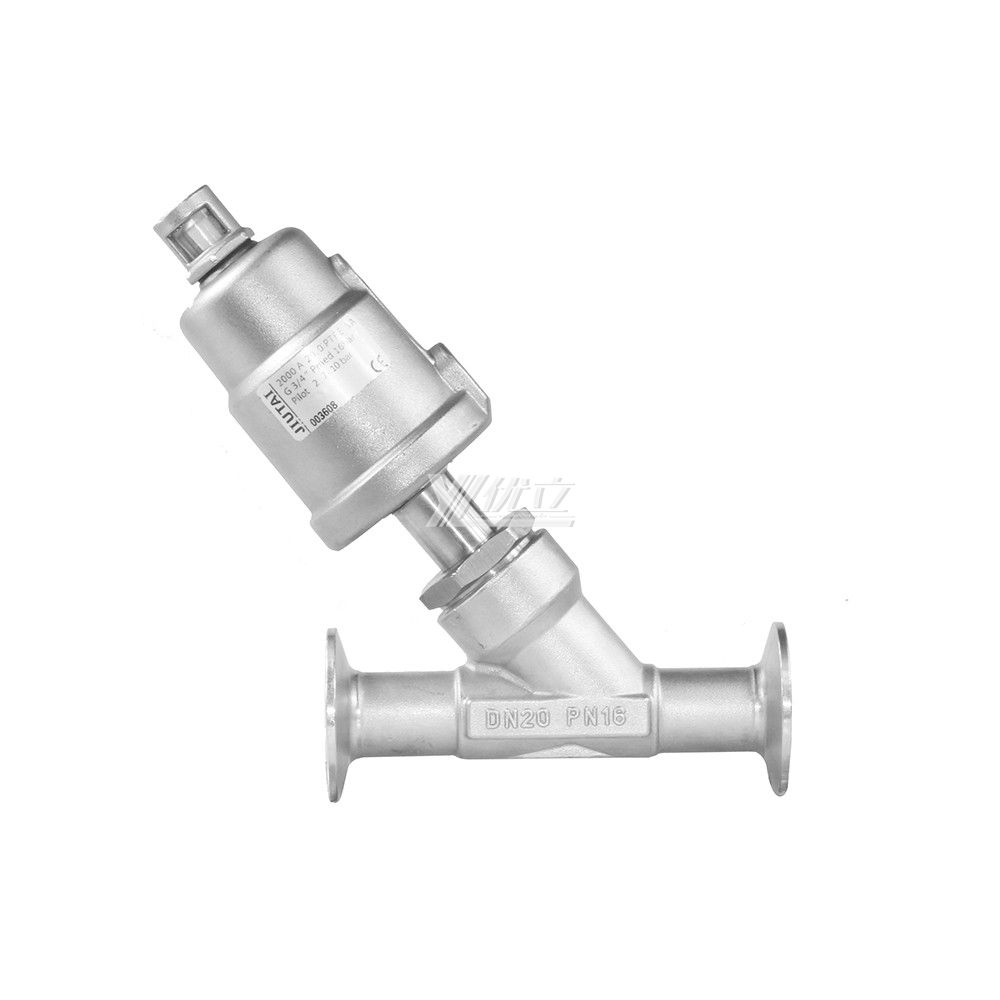 Pneumatical Clamp Angle Seat Valve With Stainless Steel Actuator