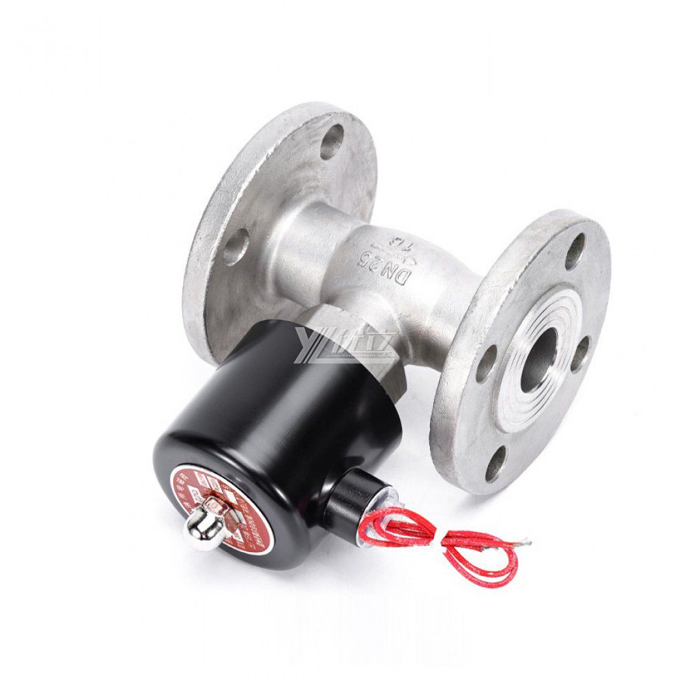 YOULI ZQDF Stainless Steel 304 316 Steam High Temperature AC220V DC24V Normal Close Gas Straight Flanged Solenoid Valve