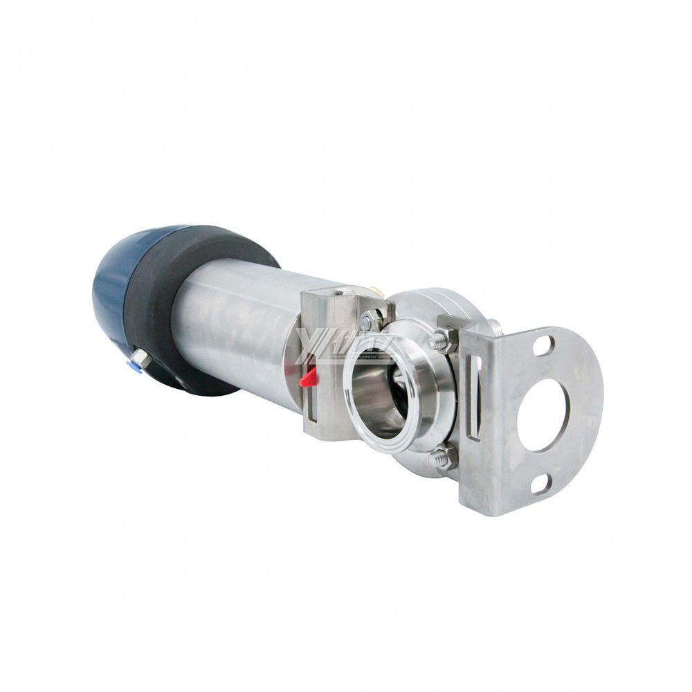 YOULI Hygienic Food Grade  Stainless Steel 3A/SMS/DIN 304 316 Silicon EPDM Sanitary Pneumatic Tri Clamped Butterfly Valve