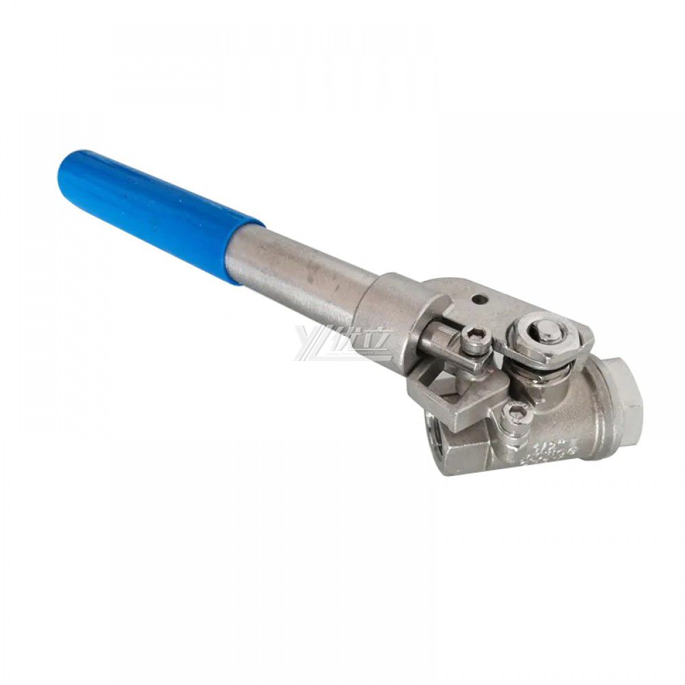 YOULI RC NPT BSP 1000-2000wog 1.6-6.4mpa 304 316 WCB Stainless Steel Automatic Reset Handle 2PC Threaded Ball Valve