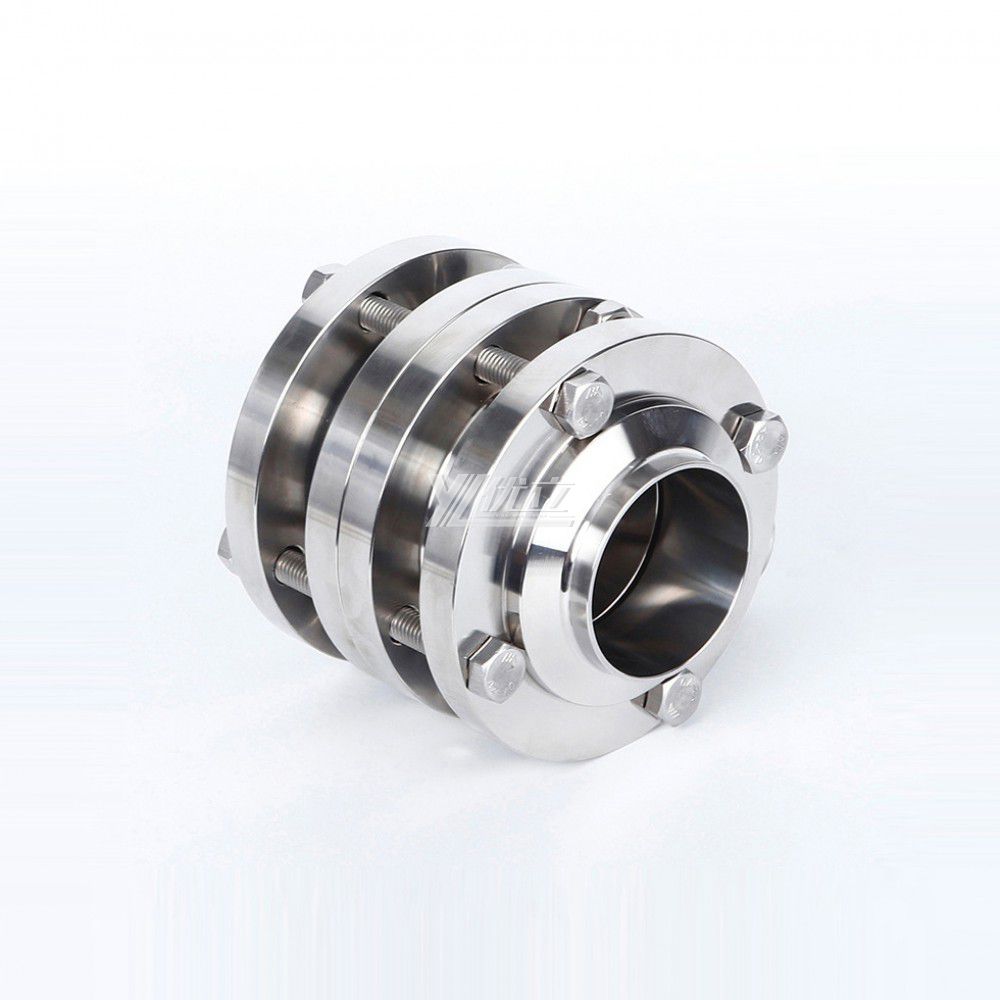 YOULI Hygienic Food Grade Stainless Steel 3A/SMS/DIN 304 316 Silicon Sanitary Manual Three Piece Butt Welded Butterfly Valve