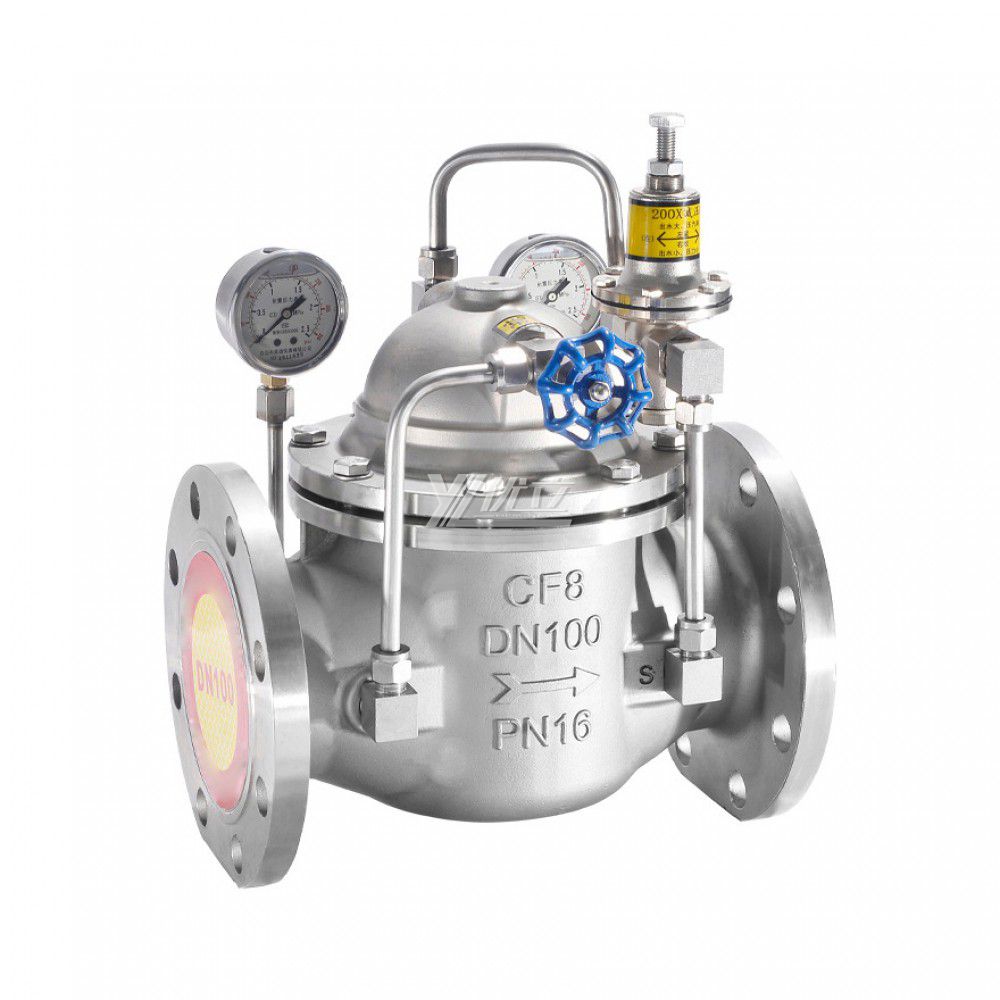 YOULI 200X ANSI 150lb Pn16-pn64 304 316 WCB Hydraulic Water Level Control Pilot-operated Adjustable Pressure Relief Valve