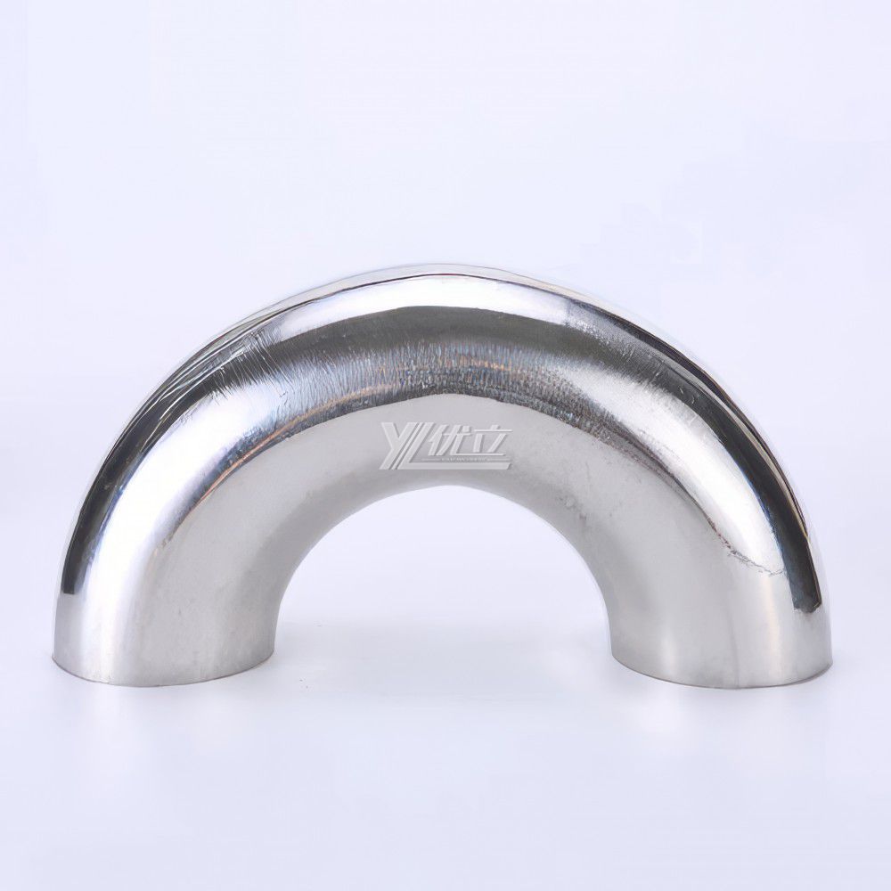 YOULI Hygienic Food Grade Sanitary Stainless Steel 304 SS316L 3A SMS ISO DIN Pipe Fitting 180 Degrees Welded Elbow