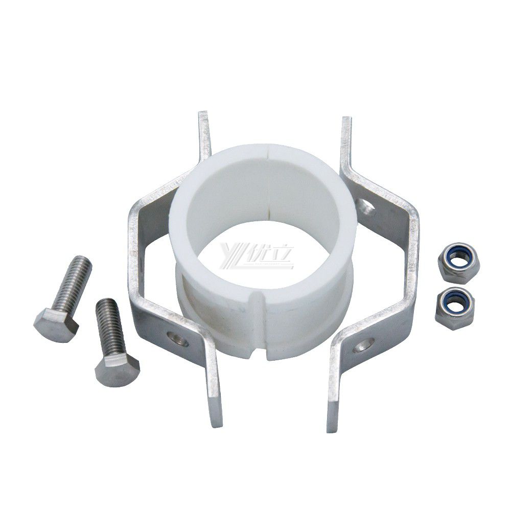 YOULI Food Grade Sanitary Stainless Steel Pipe Fittings Tri Clamp Tube Hex Pipe Holder With PVC Seat Hexagon Pipe Holder