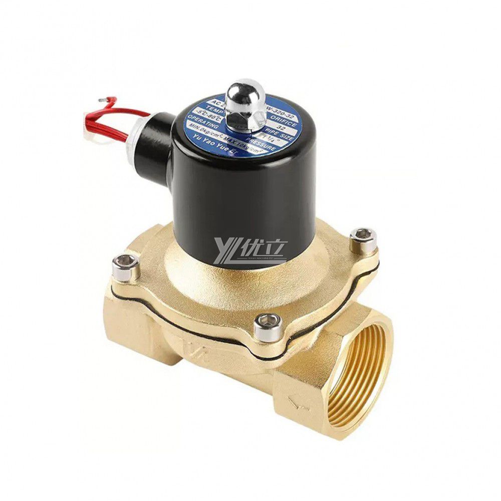 YOULI 2W Stainless Steel 304 316 Brass AC220V DC24V Normal Close Water Oil Gas Straight Female Thread Solenoid Valve