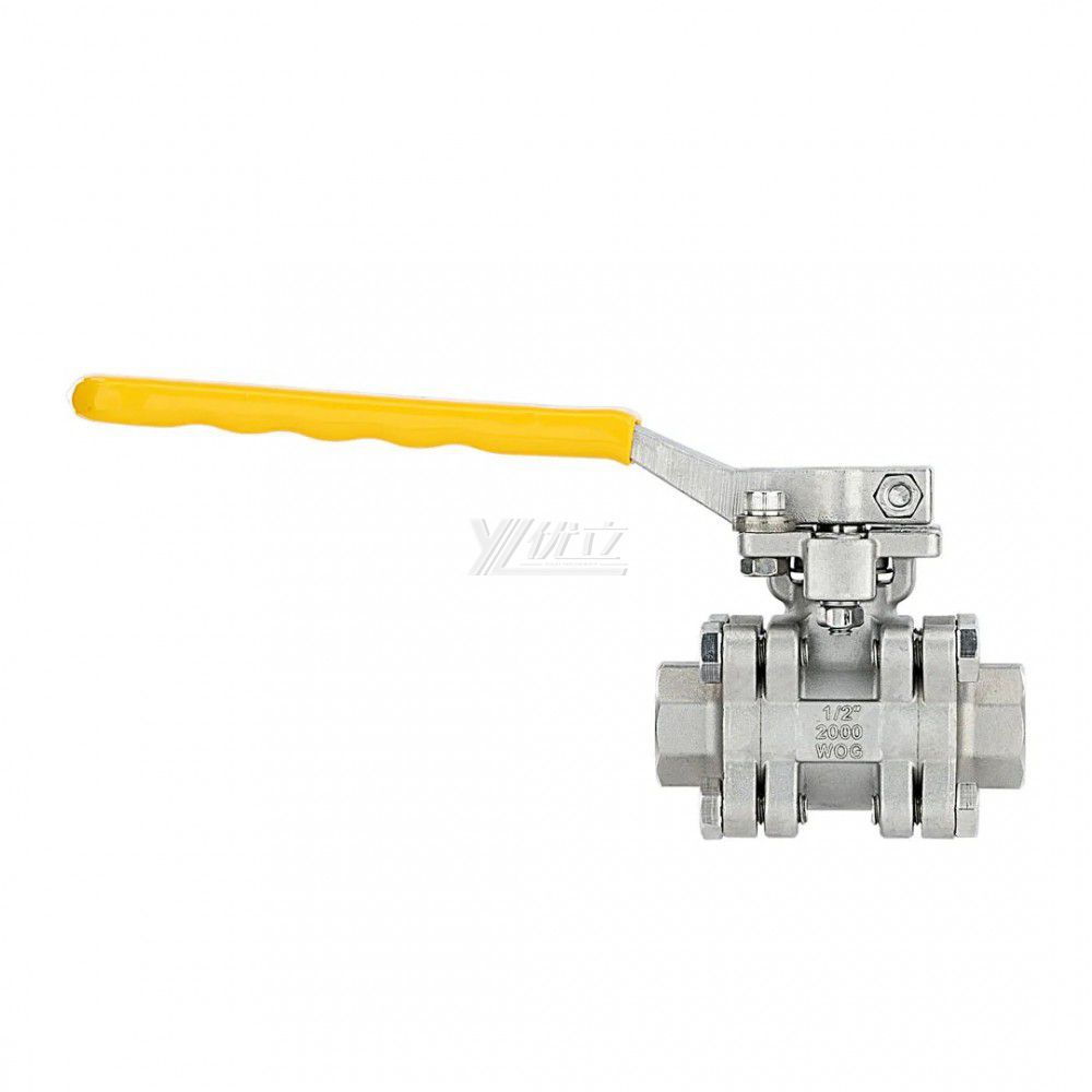 YOULI High Temperature  NPT BSP 2000wog PN63 Stainless Steel 304 316 Manual High Pressure 3PC Thread Ball Valve