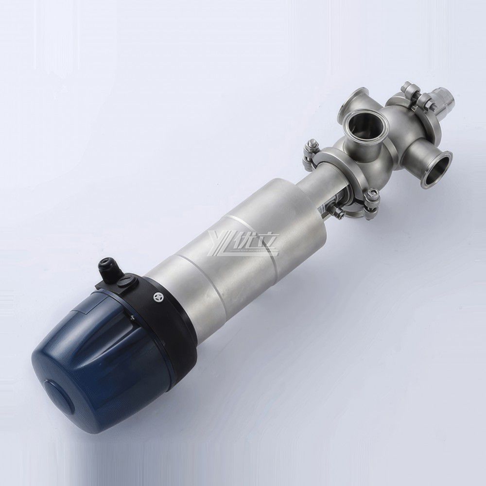 YOULI Hygienic Food Grade Sanitary Stainless Steel 304 316L Intelligent External Cleaning Single Seat Butt Welded Mixproof Valve