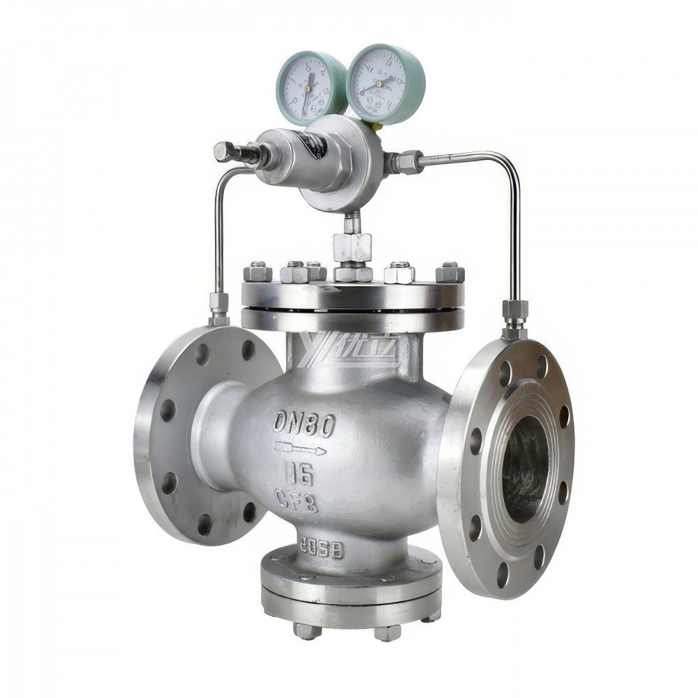 YOULI YK43X Stainless Steel ANSI 150lb Pn16-pn64 304 316 WCB Gas Pilot Piston Type Pressure Flanged Reducing Relief Valve