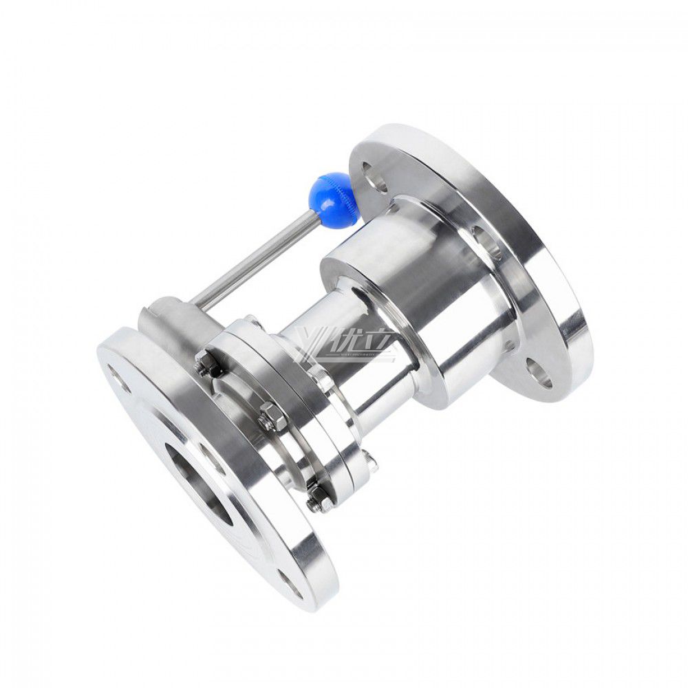 YOULI Hygienic Food Grade Stainless Steel 304 316L Silicon Sanitary Manual One Piece Flnaged Check Butterfly Valve