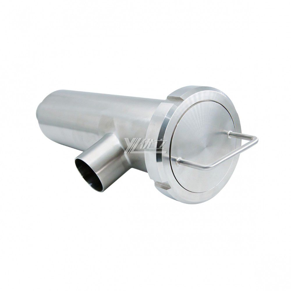 YOULI Hygienic Food Grade SS 304 316L Stainless Steel Milk Beer  Honey Sanitary Angle Type Butt Welded Strainer  Filter