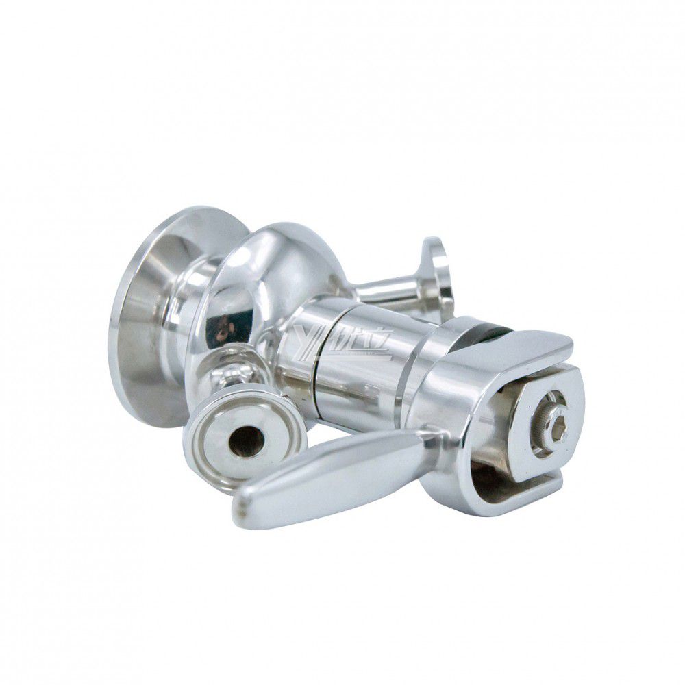 YOULI Hygienic Food Grade Sanitary Stainless Steel 304 316L Manual Plastic Handle Sterile Tri Clamped Sample Valve