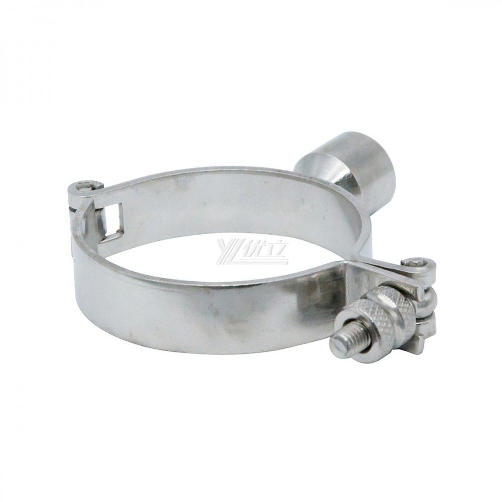 YOULI Sanitary Pipe Fittings Tri Clamp Tube Hex Pipe Holder Stainless Steel 304 With Handle Bar Female Thread Round Pipe Holder