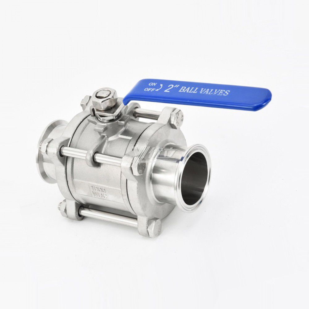 YOULI Stainless Steel high temperature 1.6mpa PN16 304 316 Clamp 50.5mm manual tri Clamped 3PC ball Valve