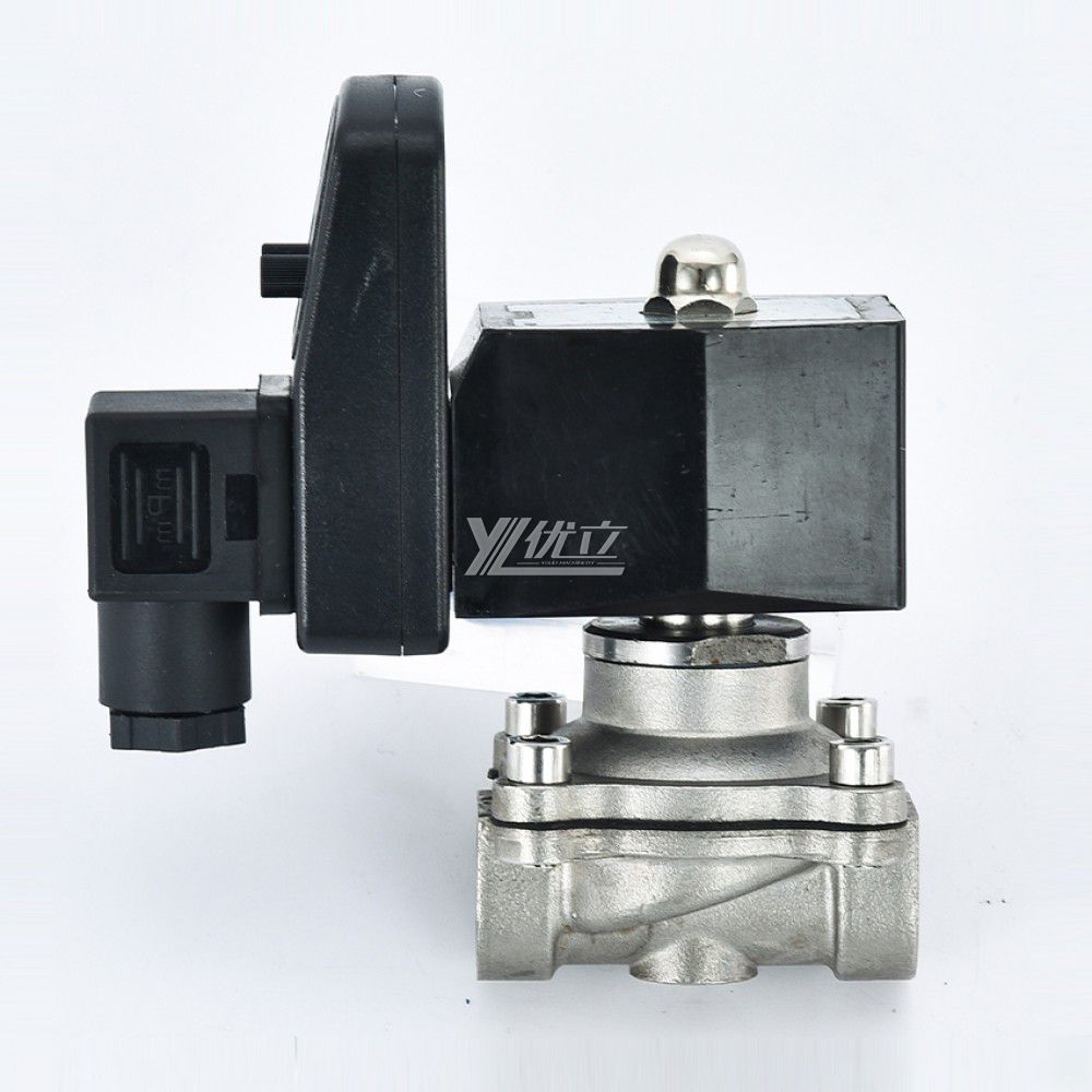 YOULI 2W Stainless Steel 304 316 Two Way Npt Bsp AC220V DC24V Normal Close Water Straight Female Thread Timed Solenoid Valve