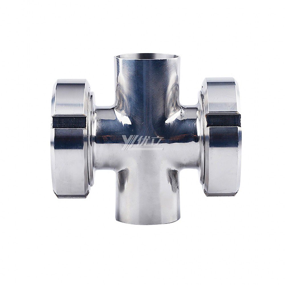 YOULI Best-in-Class Hygienic Food Grade Sanitary Stainless Steel 304 316L SMS 4 Way Cross Union Sight Glass