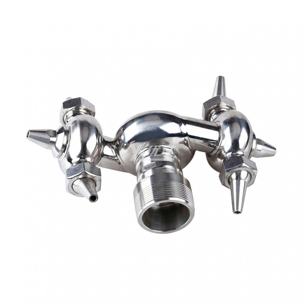 YOULI Food Grade Sanitary 360 Degree CIP Nozzle Tank Cleaning Stainless Steel 304 SS316L Male Threaded Rotary Cleaning Spray Ball