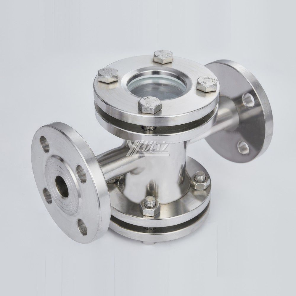 YOULI Easy-to-Install Industry ANSI 150LB 304 316 Stainless Steel Ss JIS 10K 1.6mpa WCB Four Way Flange Mirror Sight Glass