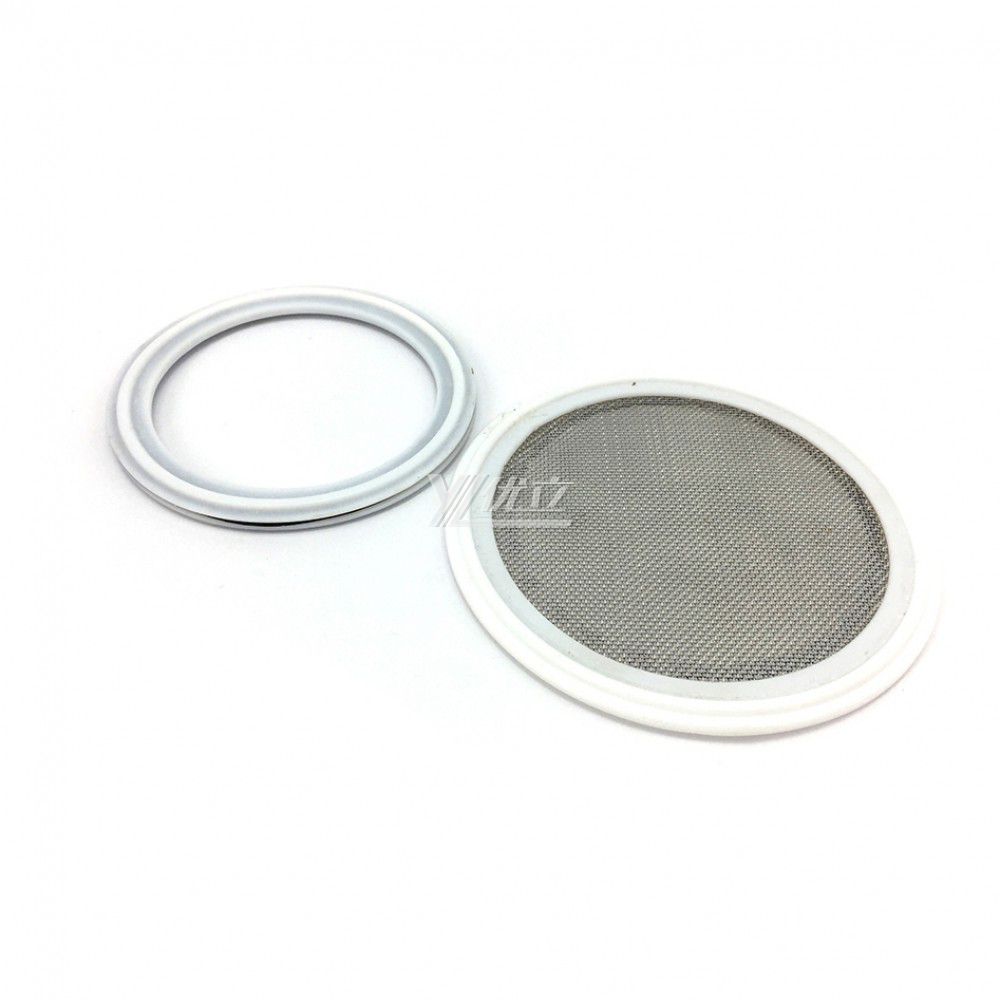 YOULI Hygienic Food Grade Customized White Pipe with Mesh Sanitary 10-150 Mesh PTFE Sealing Ring Rubber Tri Clamp Gasket