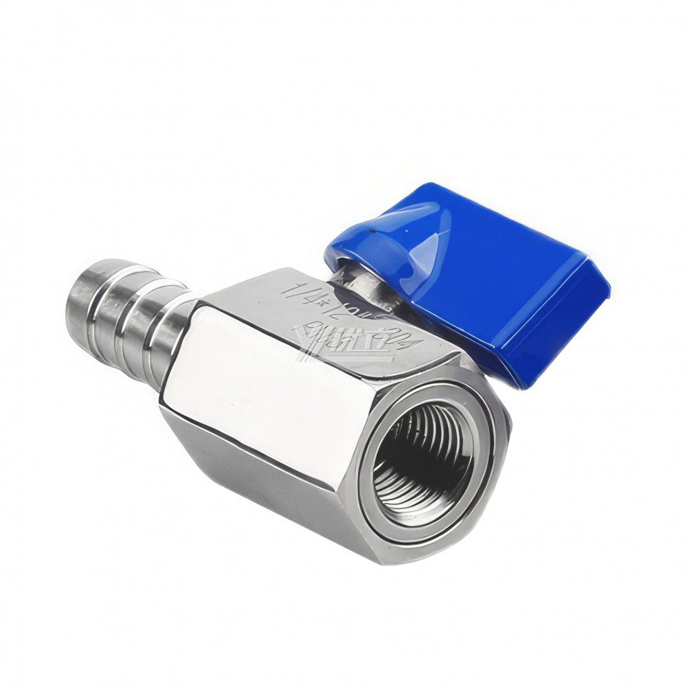 YOULI 1/8" 1/4" NPT BSP 1000WOG PN63 304 316 Stainless Steel Manual Hose Connector Pagoda Female Threaded Mini Ball Valve