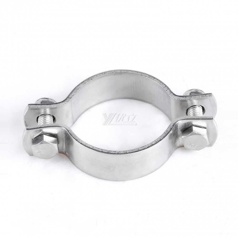YOULI Stainless Steel 304 Pipe Fittings Tri Clamp Tube Hex Pipe Holder Without Handle Handle Bar Welded Round Pipe Holder