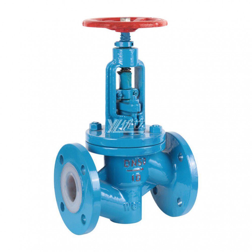 YOULI Strong Corrosive Liquid ANSI 150LB 304 316 JIS 10K 1.6mpa WCB F46 F4 FEP PFA Fluorine Lined Flanged Globe Valve
