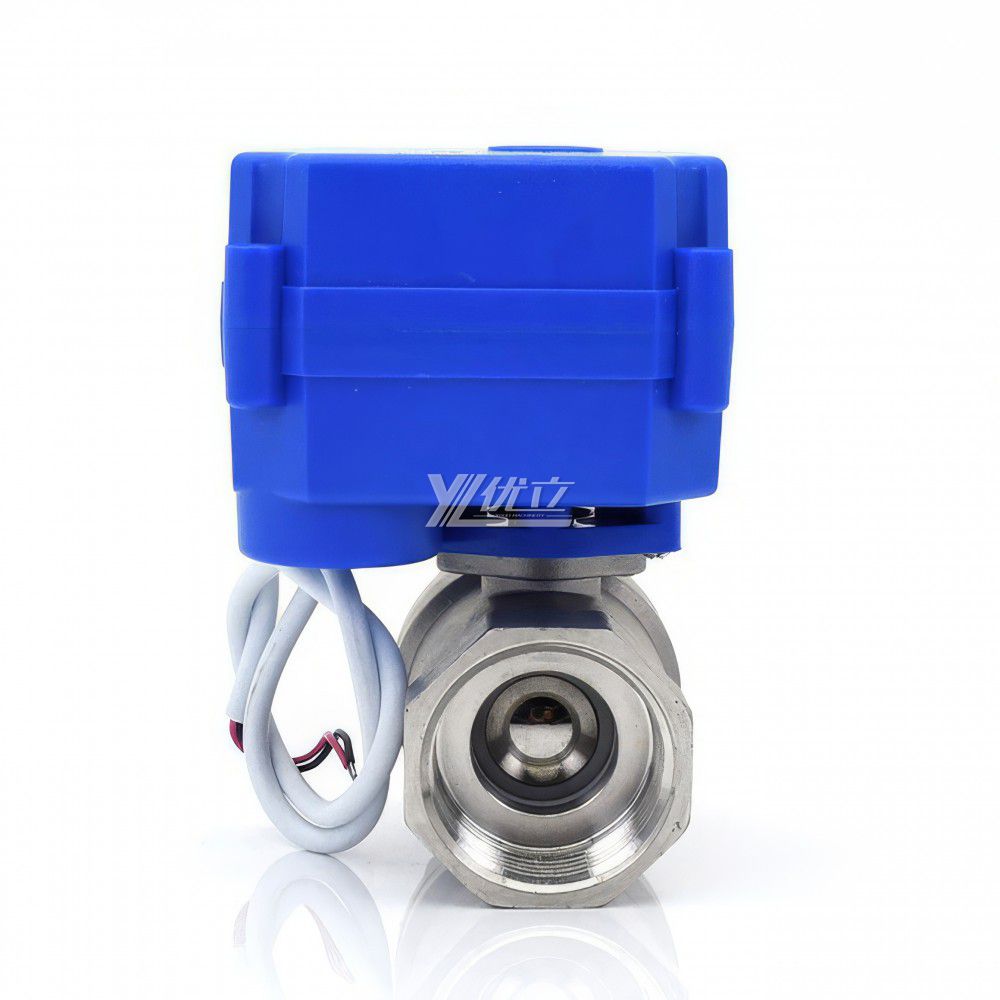 YOULI NPT BSP 1.6mpa Stainless Steel 304 Brass DC9V DC12V DC24V CWX Mini Motorized Electric Actuator Two Way Thread Ball Valve